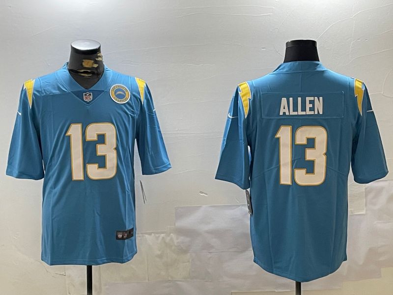 Men Los Angeles Chargers #13 Allen Light Blue Second generation 2024 Nike Limited NFL Jersey style 2->los angeles chargers->NFL Jersey